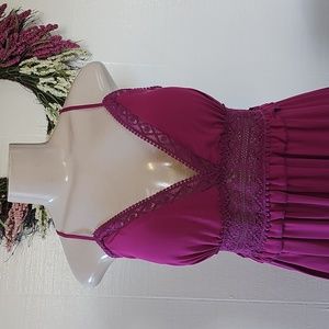 Justify Criss Cross Back Dress Fuchia